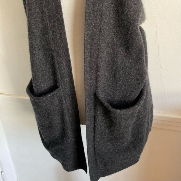 Whistles • Grey Cashmere Open Front Cardigan - Picture 5 of 7